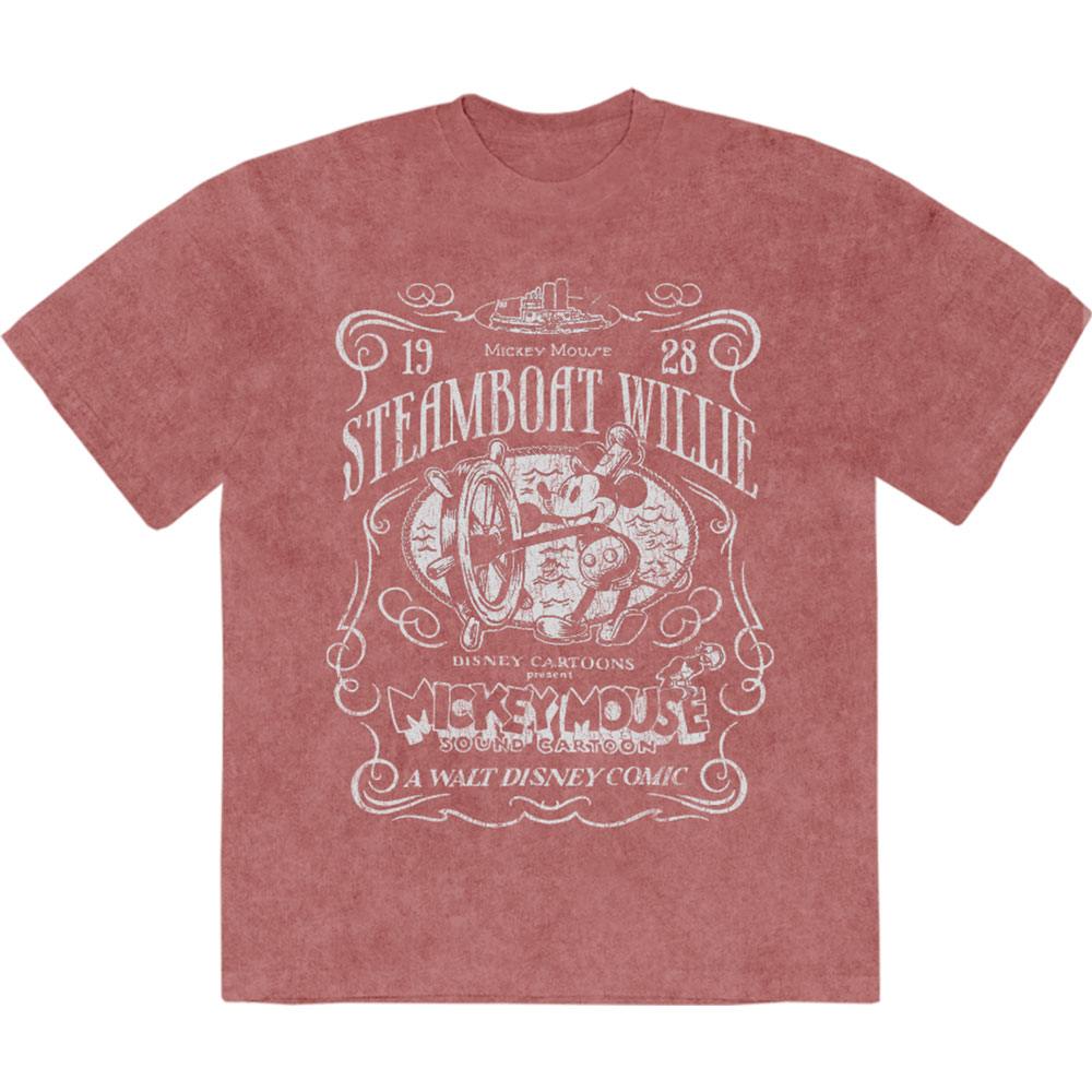 Disney - MM Steamboat Willie Mens Tshirt - Red